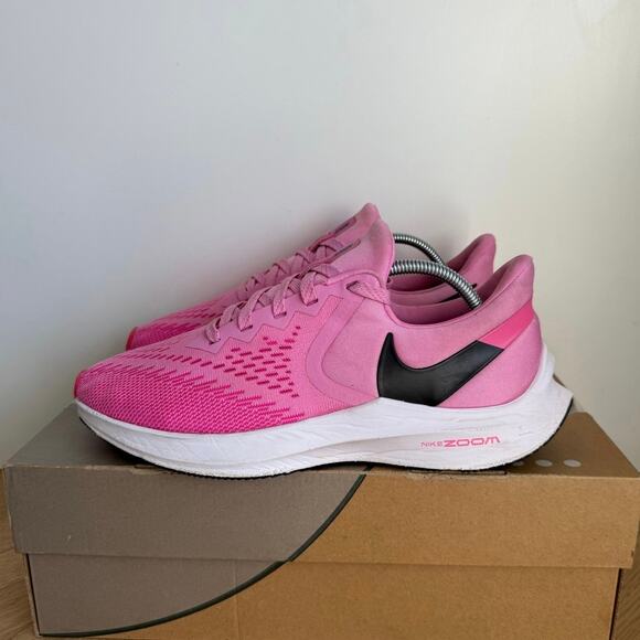 Nike Air Zoom Winflo 6 Pink/White Women Running Sneakers - SZ 8 - Picture 2 of 16